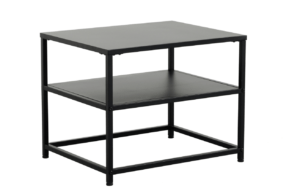 Moebel Living Černý  kovový odkládací stolek Baker 50 x 40 cm