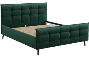Zelená látková dvoulůžková postel MICADONI Bruce 180 x 200 cm
