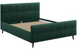 Zelená látková dvoulůžková postel MICADONI Gigi 140 x 200 cm