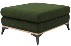 Lahvově zelená látková podnožka Windsor & Co Astre 106 x 78 cm