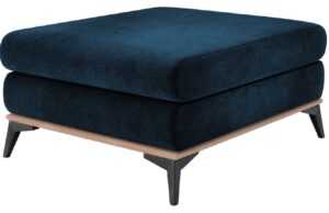 Královsky modrá sametová podnožka Windsor & Co Astre 106 x 78 cm