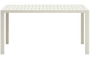 Bílý kovový zahradní jídelní stůl Kave Home Culip 150 x 77 cm
