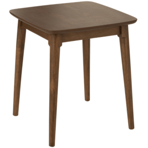 Hnědý dřevěný odkládací stolek J-line Woden 45 x45 cm