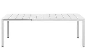 Nardi Bílý hliníkový rozkládací zahradní stůl Rio 140/210 x 85 cm