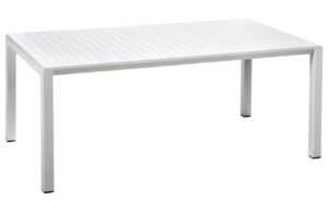 Nardi Bílý plastový zahradní konferenční stolek Aria 100 x 60 cm