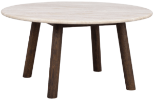 Béžový kamenný konferenční stolek ROWICO TARANSAY 90 cm