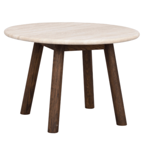 Béžový kamenný odkládací stolek ROWICO TARANSAY 60 cm