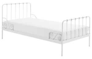 Bílá kovová postel Vipack Alice 90 x 200 cm