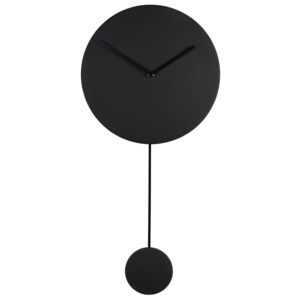 Černé nástěnné hodiny ZUIVER MINIMAL s kyvadlem