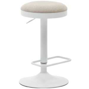 Béžová čalouněná barová židle Kave Home Zaib 58-80 cm