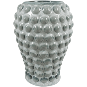 Nordic Living Modrá keramická váza Bubble 28 cm