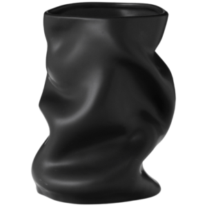 Audo CPH Černá keramická váza AUDO COLLAPSE 20 cm