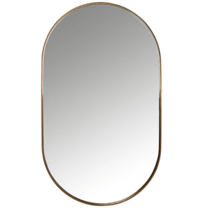 Zlaté kovové závěsné zrcadlo Richmond Skylar 170 x 100 cm