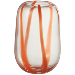 Oranžová skleněná váza J-line Spiny 24 cm