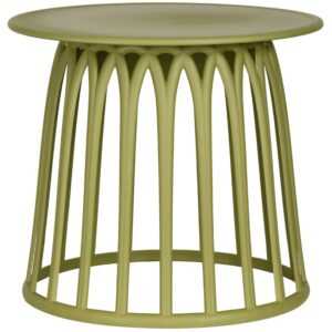 Hoorns Zelený plastový zahradní odkládací stolek Brian 50 cm