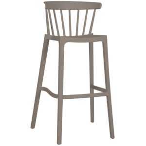 Hoorns Béžová plastová zahradní barová židle Marbel 77 cm