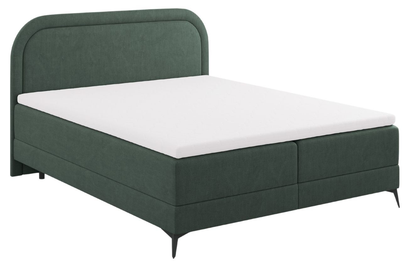 Zelená čalouněná dvoulůžková postel boxspring Cosmopolitan Design Eclipse 180 x 200 cm