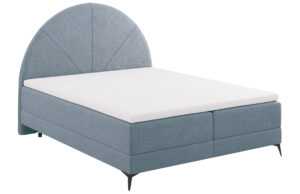 Světle modrá čalouněná dvoulůžková postel boxspring Cosmopolitan Design Sunset 180 x 200 cm