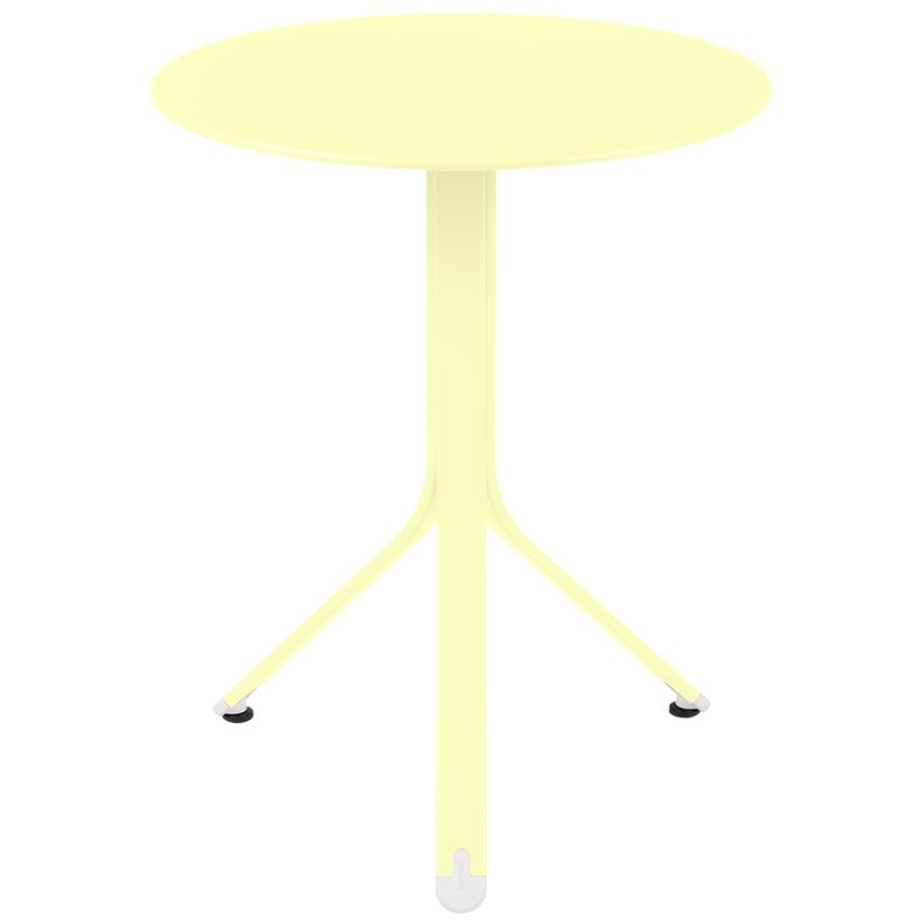 Citronově žlutý kovový stůl Fermob Rest'O Ø 60 cm