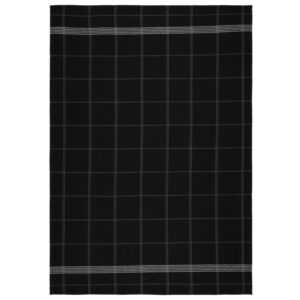 Södahl Černá bavlněná utěrka Minimal 50 x 70 cm