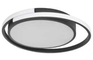Černé kovové stropní LED světlo Nova Luce Odrey 40 cm