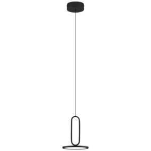 Černé závěsné LED světlo Nova Luce Gea 17