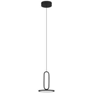 Černé závěsné LED světlo Nova Luce Gea 17