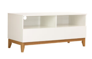 Bílý TV stolek Woodman Blanco 120 x 48 cm