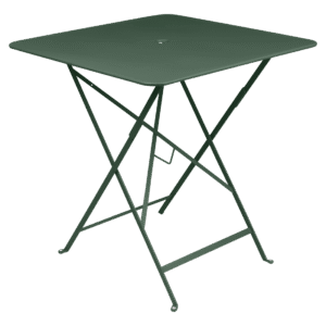 Tmavě zelený kovový skládací stůl Fermob Bistro 71 x 71 cm