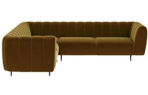 Ghado Sametová rohová pohovka Shel 280 cm