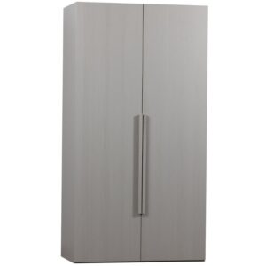 WOOOD Světle šedá ořechová šatní skříň Renda 210 x 110 cm