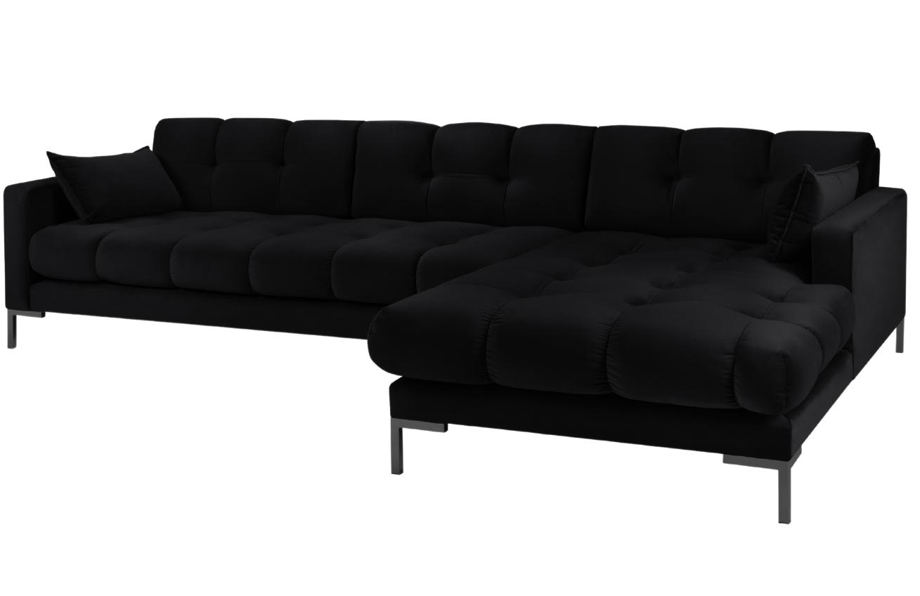 Micadoni Sametová rohová pohovka Mamaia 293 cm