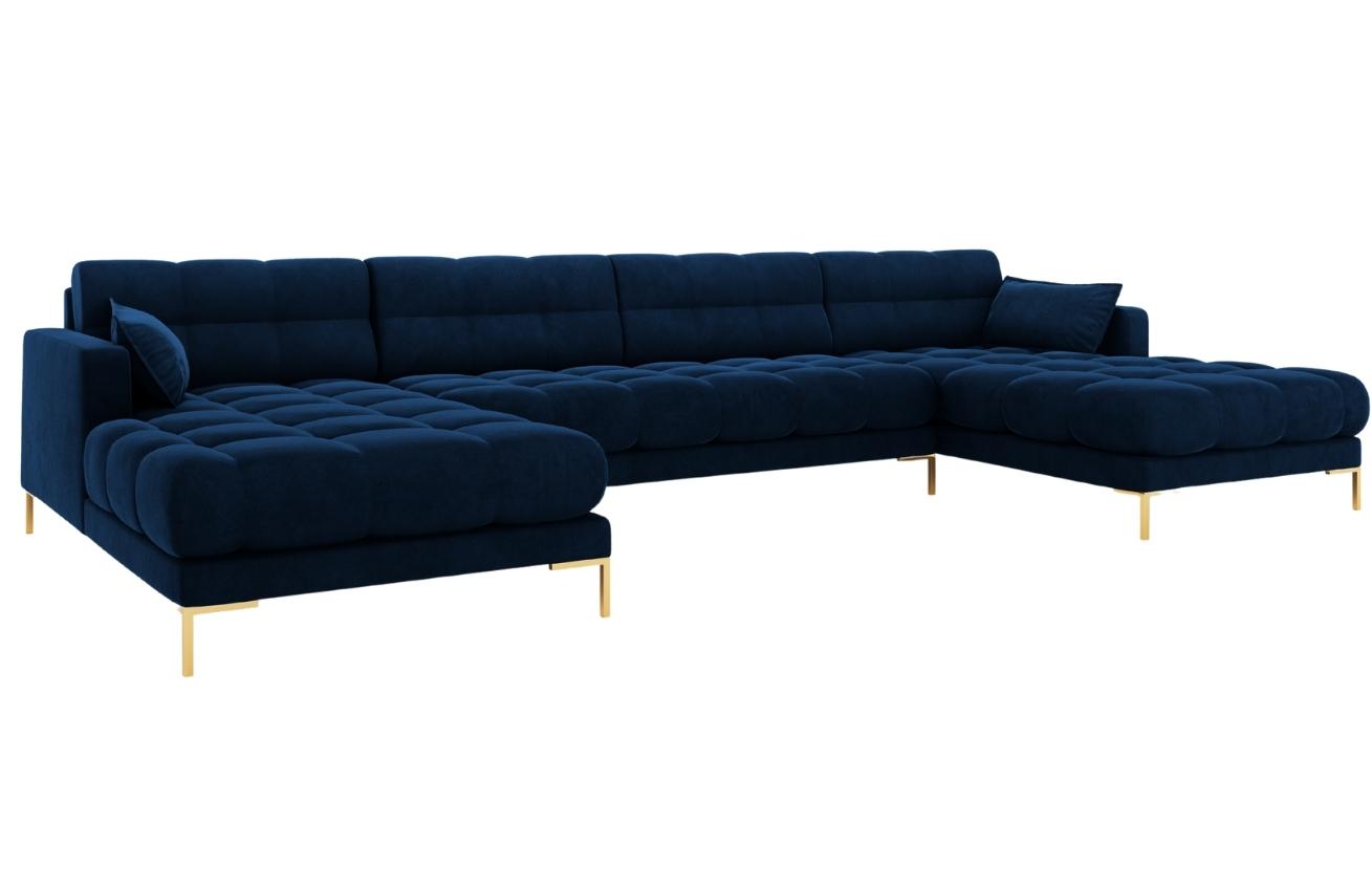 Micadoni Sametová rohová pohovka Mamaia 383 cm