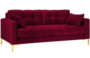 Micadoni Sametová pohovka Mamaia 177 cm