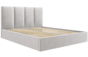 Micadoni Sametová postel Pyla 160 x 200 cm s úložným prostorem
