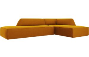 Micadoni Sametová rohová pohovka Ruby 273 cm