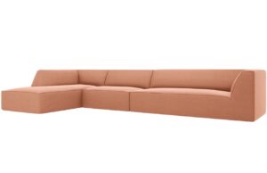 Micadoni Sametová rohová pohovka Ruby 366 cm