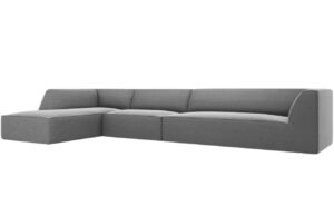 Micadoni Sametová rohová pohovka Ruby 366 cm