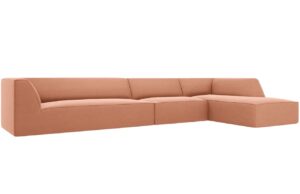 Micadoni Sametová rohová pohovka Ruby 366 cm