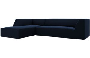 Micadoni Sametová rohová pohovka Ruby 273 cm