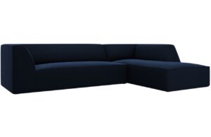 Micadoni Sametová rohová pohovka Ruby 273 cm