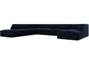 Micadoni Sametová rohová pohovka Ruby 366 cm