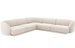 Micadoni Sametová rohová pohovka Miley 260 cm