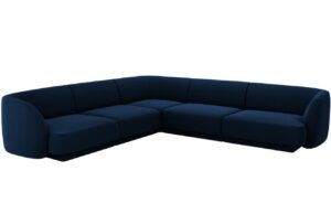 Micadoni Sametová rohová pohovka Miley 260 cm