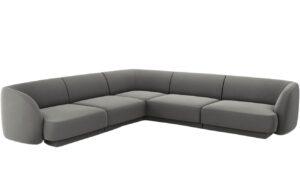 Micadoni Sametová rohová pohovka Miley 260 cm