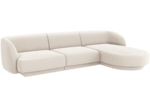 Micadoni Sametová rohová pohovka Miley 265 cm