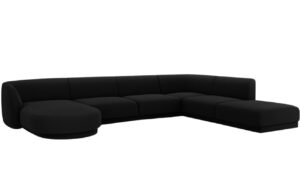 Micadoni Sametová rohová pohovka Miley 335 cm