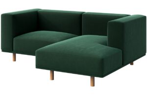 Ame Yens Sametová rohová pohovka Kukumo 204 cm