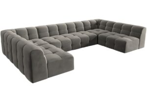 Micadoni Sametová rohová pohovka Kendal 372 cm