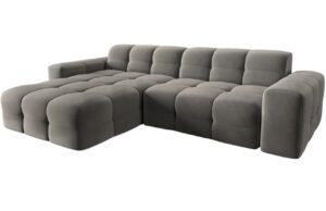 Micadoni Sametová rohová pohovka Kendal 256 cm